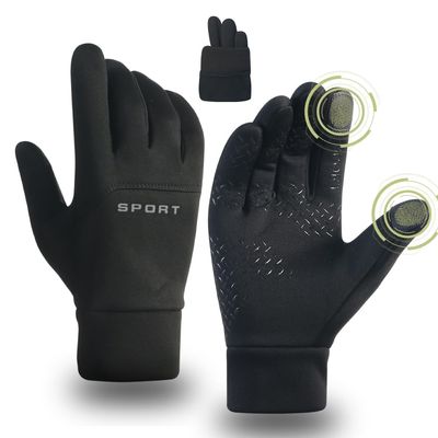 ANJMEICH Sports Gloves,Anti-Slip Wear-Resisting for Cycling,Climbing,Outdoor Sport etc (Black, S)