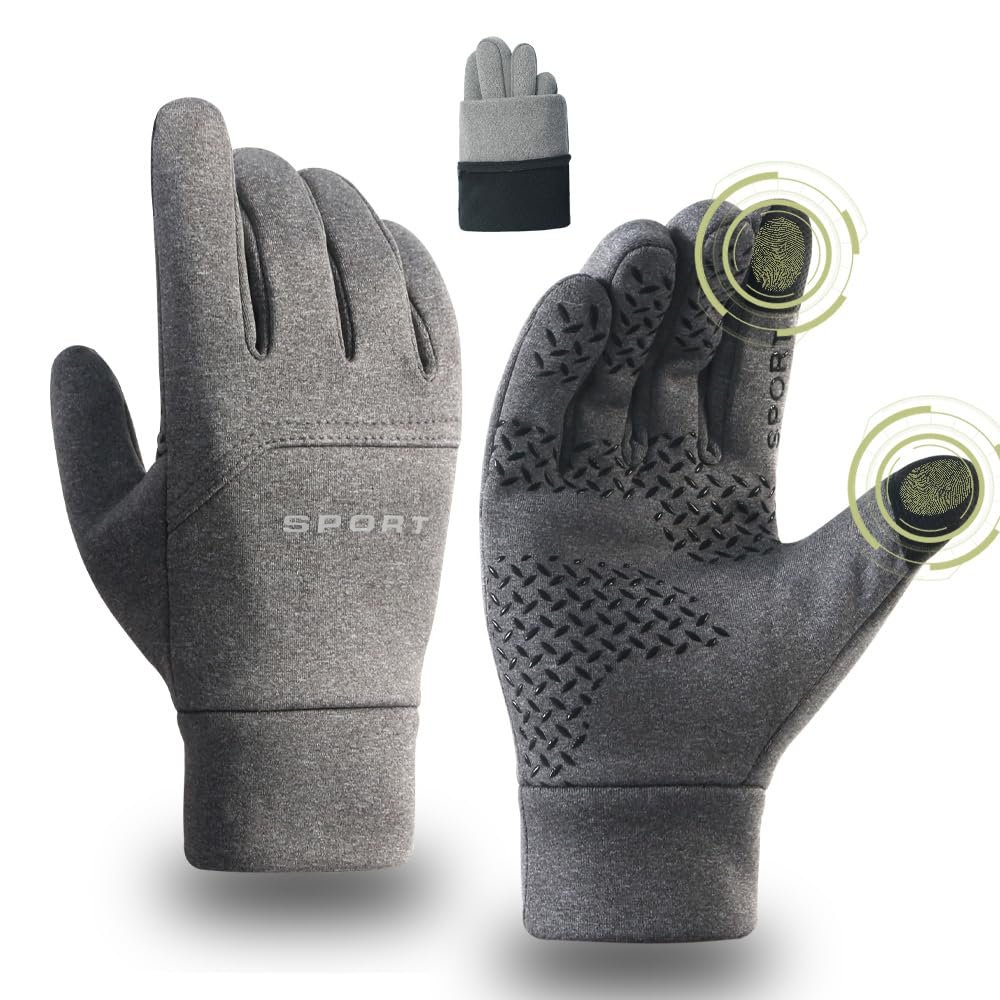 ANJMEICH Sports Gloves,Anti-Slip Wear-Resisting for Cycling Climbing Climbing Outdoor Sport etc (Grey, M)