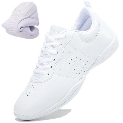 DADAWEN Girls White Cheer Shoes Youth Cheerleading Shoes Dance Athletic Training Tennis Lightweight Competition for Women Cheer Sneakers White US Size 11 M Little Kid
