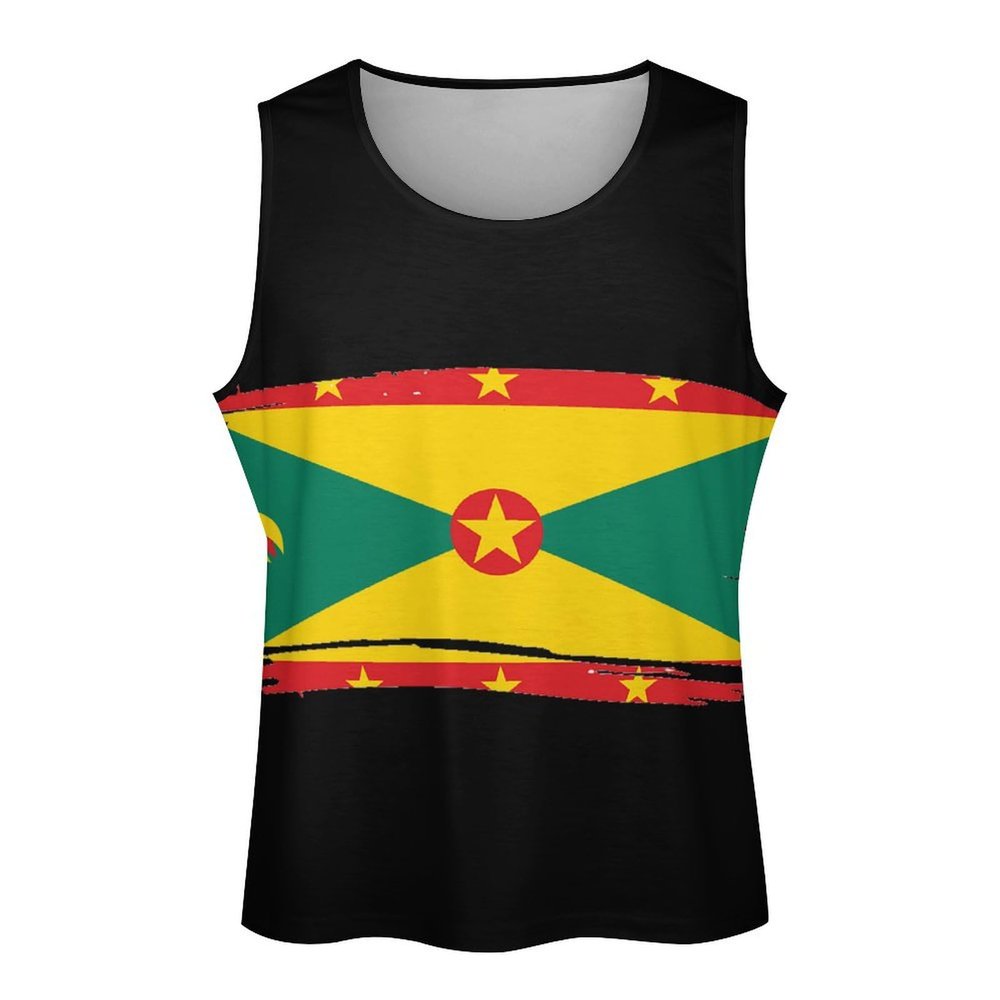 DLXHWD Flag of Grenada Men's Classic Tank Tops Muscle Tee Sleeveless T-Shirt for Bodybuilding Running M