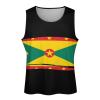 DLXHWD Flag of Grenada Men's Classic Tank Tops Muscle Tee Sleeveless T-Shirt for Bodybuilding Running M view 1