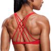 CRZ YOGA Naked Feeling Criss-Cross Sports Bra Deep Red Small view 1
