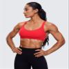 CRZ YOGA Naked Feeling Criss-Cross Sports Bra Deep Red Small view 2