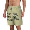 NineFit Basics Custom Short Men Personalized Shorts with Text Photo Logo Custom Swim Shorts Design Your own Mesh Lining Tan 3X-Large view 4