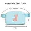 Gitus Gifts for 7 8 9 10 11 Year Old Girls Belt Bag Fanny Pack Crossbody Bags with Initial Letter Patch Birthday Gifts for Daughter Sister Friends Teen girls (Icing Blue-J) view 3