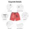 NineFit Basics Custom Short Men Personalized Shorts with Text Photo Logo Custom Swim Shorts Design Your own Mesh Lining Coral X-Large view 3