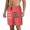 NineFit Basics Custom Short Men Personalized Shorts with Text Photo Logo Custom Swim Shorts Design Your own Mesh Lining Coral X-Large view 4