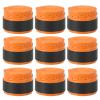PATIKIL 43.3" Tennis Racket Grip Tape, 9 Pack Overgrip Perforated Absorbent Non-Slip for Badminton Fishing Rod, Orange view 1