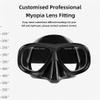 HBNOM Anti-Fog Panoramic Side-View Snorkel Mask, Grade Silicone Full Dry Top Snorkel Set, Wearable Myopia Lenses and Wear-Resistant PC Frames,150 Degree view 2