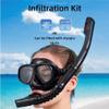 HBNOM Anti-Fog Panoramic Side-View Snorkel Mask, Grade Silicone Full Dry Top Snorkel Set, Wearable Myopia Lenses and Wear-Resistant PC Frames,150 Degree view 4