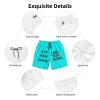 NineFit Basics Custom Short Men Personalized Shorts with Text Photo Logo Custom Swim Shorts Design Your own Mesh Lining Cyan X-Large view 3