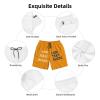 NineFit Basics Custom Short Men Personalized Shorts with Text Photo Logo Custom Swim Shorts Design Your own Mesh Lining Orange X-Large view 3