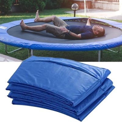ZGFUSVFD Trampoline Pad, Trampoline Spring Cover for 6ft 8ft 10ft 12ft 13ft 14ft 15ft 16ft, No Hole for Pole, Water-Resistant, Blue