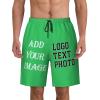 Custom shortss for Men Personalized Short with Text Photo Logo Custom Swimshort Design Your own Mesh Lining Spring Green Xx-Large view 1