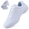DADAWEN Girls White Cheer Shoes Youth Cheerleading Shoes Dance Athletic Training Tennis Lightweight Competition for Women Cheer Sneakers White US Size 12 M Little Kid view 1