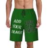 NineFit Basics Custom Short Men Personalized Shorts with Text Photo Logo Custom Swim Shorts Design Your own Mesh Lining Dark Green 3X-Large view 1