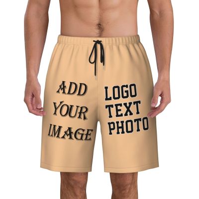 NineFit Basics Custom Short Men Personalized Shorts with Text Photo Logo Custom Swim Shorts Design Your own Mesh Lining Navajo White X-Large