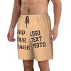 NineFit Basics Custom Short Men Personalized Shorts with Text Photo Logo Custom Swim Shorts Design Your own Mesh Lining Navajo White X-Large view 4