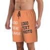 Custom shortss for Men Personalized Short with Text Photo Logo Custom Swimshort Design Your own Mesh Lining Sandy Brown Large view 4