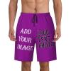 NineFit Basics Custom Short Men Personalized Shorts with Text Photo Logo Custom Swim Shorts Design Your own Mesh Lining Purple X-Large view 1