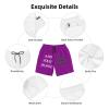 NineFit Basics Custom Short Men Personalized Shorts with Text Photo Logo Custom Swim Shorts Design Your own Mesh Lining Purple X-Large view 3