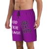 NineFit Basics Custom Short Men Personalized Shorts with Text Photo Logo Custom Swim Shorts Design Your own Mesh Lining Purple X-Large view 4