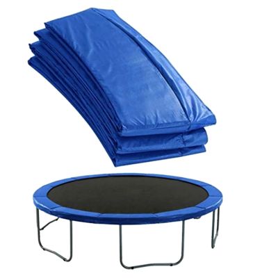 ZGFUSVFD Trampoline Pad, Trampoline Replacement Safety Pad Spring Cover for 6ft 8ft 10ft 12ft 14ft 16ft, Trampoline Accessories, No Hole for Pole (Color : Blue, Size : 12ft)