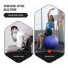 EXCLURA Yoga Ball Chair with Inflatable Ring Base, Office Stability Balance Ball for Adults, Ergonomic Exercise Ball Stool, Relieve Back Pain (Size : 65 cm (25 5/8")) view 4