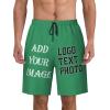 Custom shortss for Men Personalized Short with Text Photo Logo Custom Swimshort Design Your own Mesh Lining Sea Green Large view 1