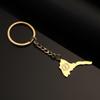 Huangshanshan Stainless Steel Eritrea Map Keychain African Necklace Ethiopia (gold) view 2