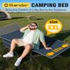 Slendor XXL Camping Cot, Oversized Camping Bed, 79" L x 32" W x 19" H Sleeping Cot with Mattress, Carry Bag, Camp Cot Bed for Travel, Guest, Support 900lbs, Blue Cot+ Grey Pad view 2