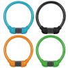 BEIDUOYANG Bike Accessories, Lock Cable 4 Digit Resettable Combination Cable Lock, Bicycles Code Lock Small Security Lock for Mountain, Black-regular style view 2