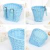 BEIDUOYANG Bicycle Bag,Bike Accessories, Childrens Bicycles Front Basket Waterproofs Plastic Wovens Bikes Basket Kid Bicycles Wicker Basket for Boy Girl, brown view 2