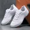 DADAWEN Girls Cheer Shoes White Cheerleading Shoes Dance Athletic Training Tennis Breathable Women Youth Lightweight Competition Cheer Sneakers White US Size 6 M Big Kid view 4