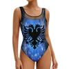 Women Albanian Flag Swimsuit Swimwear 1 Piece Sets Bathing Suit Straps Halter Slimming Beach L view 1