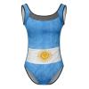 Women Flag of Argentina Swimsuit Swimwear 1 Piece Sets Bathing Suit Straps Halter Slimming Pool L view 4
