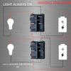 30A 250V KCD4 Rocker Switch DPST 4 Pin Green Lighted 120V Rocker Toggle Switch ON Off Heavy Duty T125-2Pack (Green) view 4
