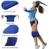 Sosation 2 Set Volleyball Knee Pads and Volleyball Arm Sleeves with Protection Pad Compression Forearm Wrist Guard with Thumb Hole Soft Breathable for Hitting Passing(Pink, Blue) view 3