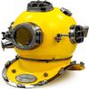 18" Marine Yellow Scuba Diving Helmet - US Navy Mark V & Deep Sea Diving Helmet for Rolplay Cosplay & Collectible Item view 1