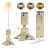 Hiwevvy Camping Lantern, 14000mAh Rechargeable Telescopic Camping Lights Built-in Magnetic Stand with Speaker, Portable Waterproof Outdoor LED Flashlight for Emergency, Hiking, Camping, Fishing -Khaki view 1