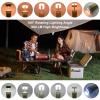 Hiwevvy Camping Lantern, 14000mAh Rechargeable Telescopic Camping Lights Built-in Magnetic Stand with Speaker, Portable Waterproof Outdoor LED Flashlight for Emergency, Hiking, Camping, Fishing -Khaki view 3