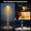 Hiwevvy Camping Lantern, 14000mAh Rechargeable Telescopic Camping Lights Built-in Magnetic Stand with Speaker, Portable Waterproof Outdoor LED Flashlight for Emergency, Hiking, Camping, Fishing -Khaki view 4