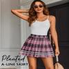 Avidlove Mini Pleated Plaid Skirt Women's Pleated Skirts Sexy Schoolgirl Skirt Sexy Costumes Womens Casual Skirts(Pink Plaid, XL) view 4