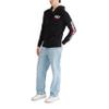 Aero Logo Full Zip Hoodie- Left Chest, Dark Black, L view 4