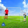 LIFERUN 12x6 FT Portable Soccer Goal for Backyard, Adult & Kids Soccer Goal with Heavy Duty Steel Frame, Net and Ground Stakes, for Home School Practice Training Aid Soccer Field Equipment view 2