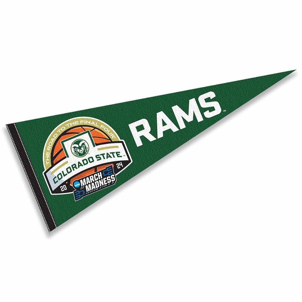 Colorado State University 2024 March Basketball Madness Pennant Banner Flag