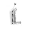 Deidreamers Personalized 1.0 Inch Solid.925 Sterling Silver Initial A-Z Charm (L) view 1
