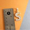 Deidreamers Personalized 1.0 Inch Solid.925 Sterling Silver Initial A-Z Charm (L) view 2