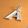 Deidreamers Personalized 1.0 Inch Solid.925 Sterling Silver Initial A-Z Charm (L) view 4