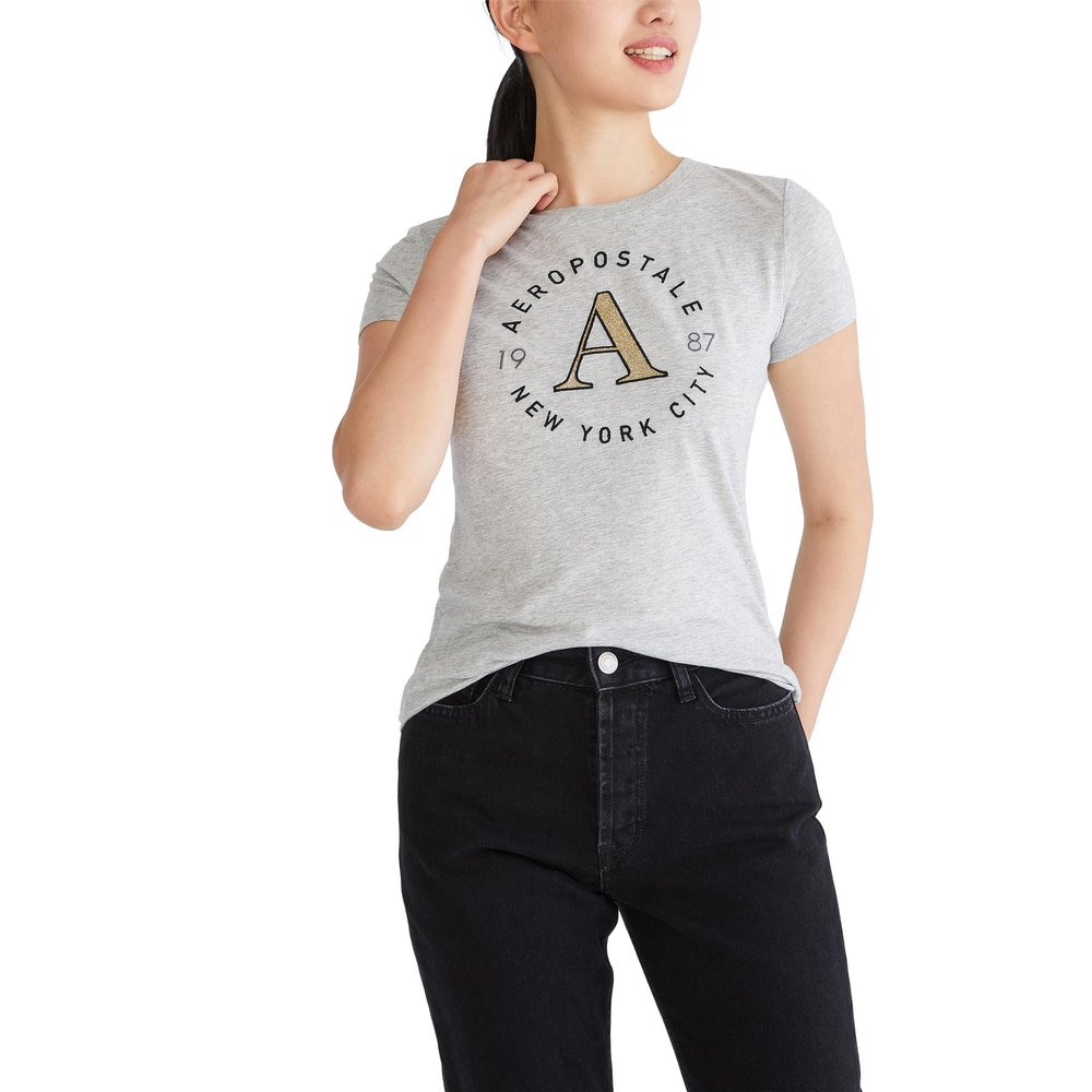 Aero SS Graphic Tee- Circle, Light Heather Grey, XXL